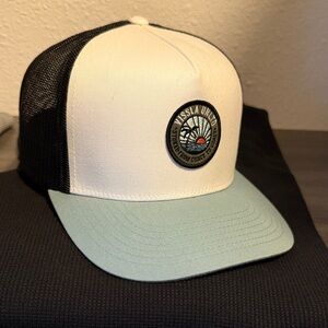 VISSLA White and Light Blue Trucker Cap